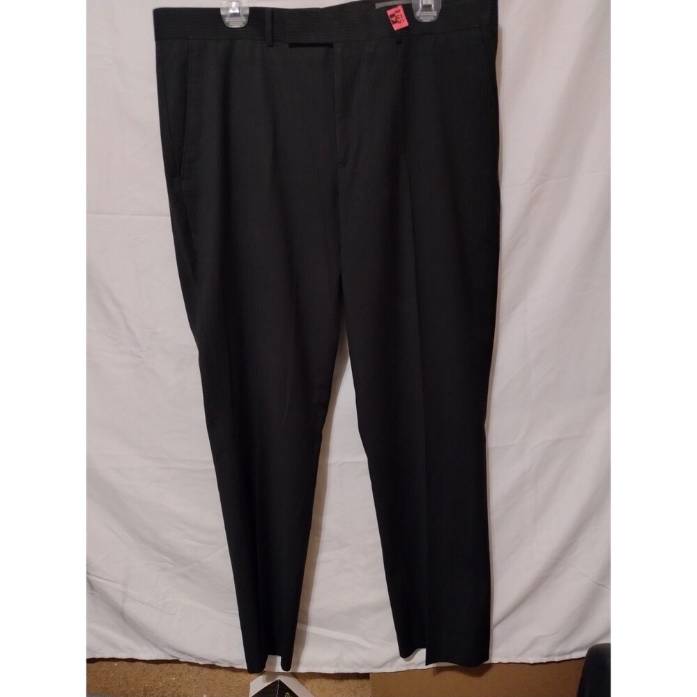 Kenneth Cole Reaction Men's Black Pinstripe Dress Pants Pockets 24 in Waist